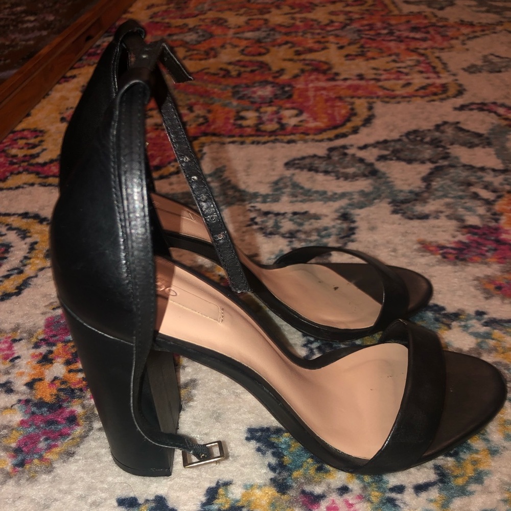 Aldo black strappy heels